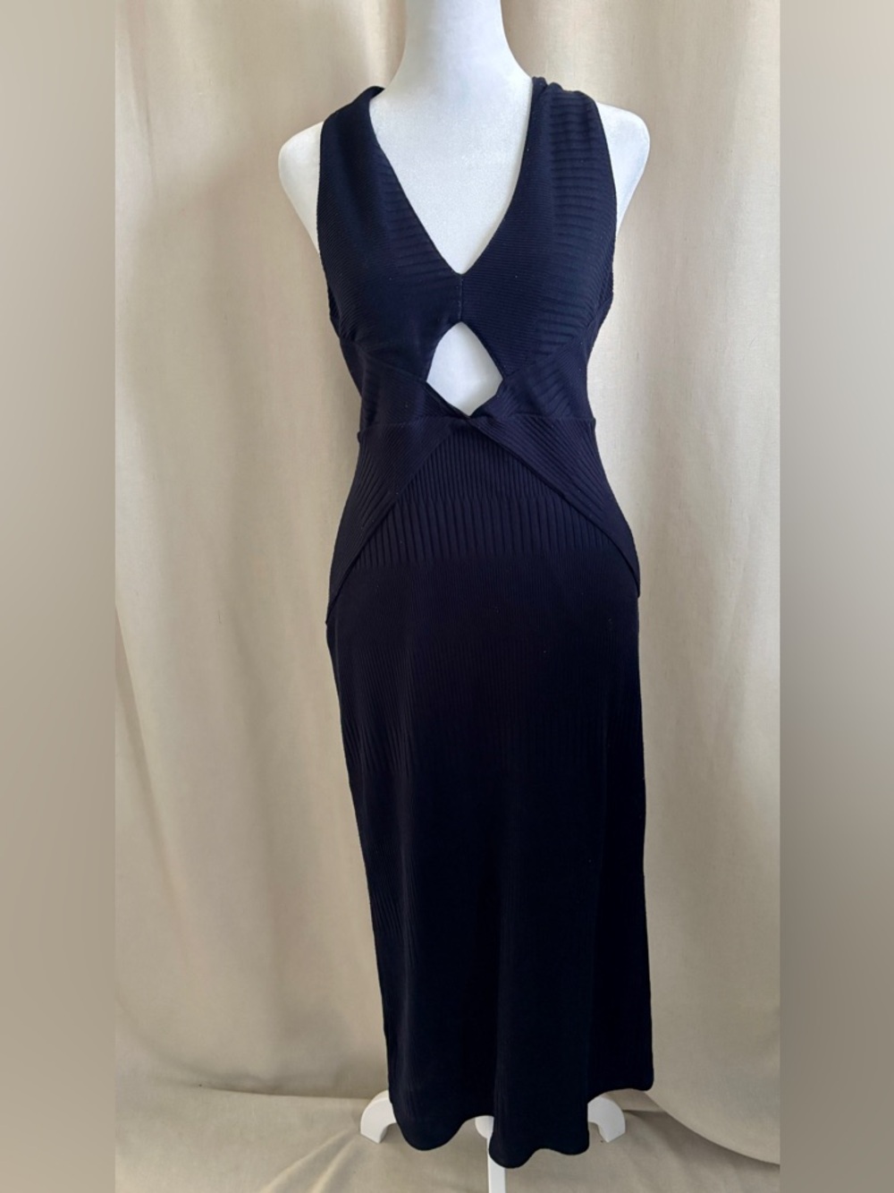 Free People Cut-Out Midi Dress Navy | Size L